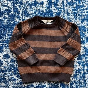 H&M toddler sweater NWT brown stripes